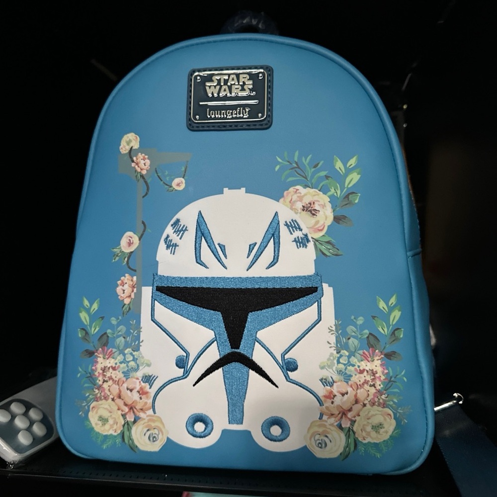 Loungefly Star Wars Blue Floral Kids Backpack